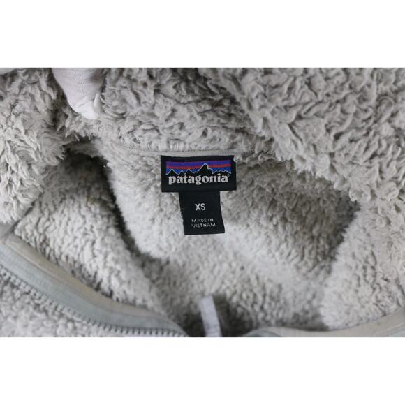 PATAGONIA Jacket Womens Xs Gray Sherpa Fleece Pull Over 3/4 Zip Sweater - Picture 5 of 9